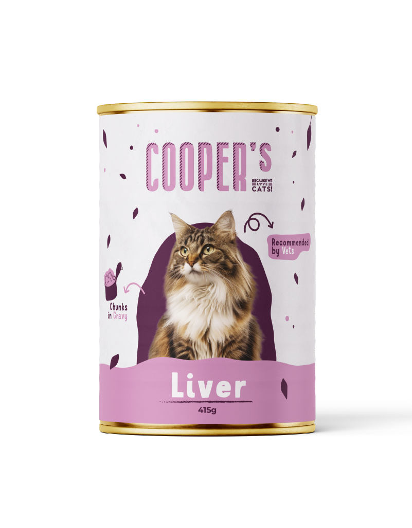 Wet food for adult cats with liver