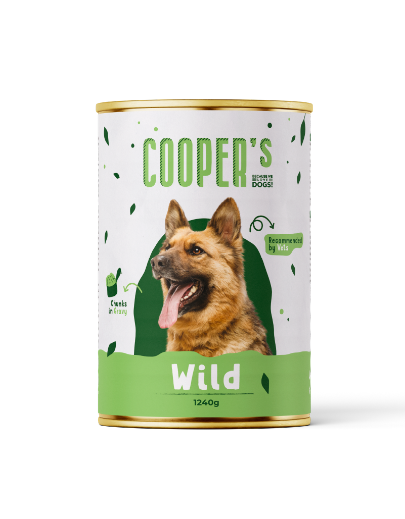 Wet food for adult dogs with venison
